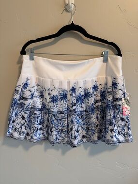 Tommy bahama Hawaiian tennis skirt in blue and white